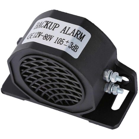 12‑80V 105 DB Avertisseur Sonore Universel de Recul, Alarme de Sécurité pour Camion, Voiture, Véhicule, Engin Lourd