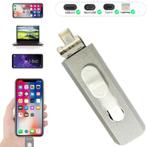 128gb 4 In 1 Usb Pen Drive Flashdrive For Iphone Ios Android Type C
