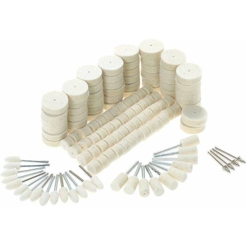 129 pcs Abrasif Polissage Roue Outils De Polissage Laine Feutre Métal Surface Polissage Accessoires pour Dremel Rotary Outil
