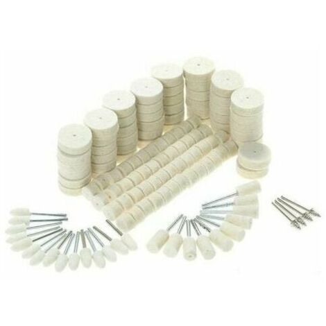 129 pièces feutre de laine tampon abrasif outils de polissage accessoires de polissage de Surface métallique pour outil rotatif Dremel