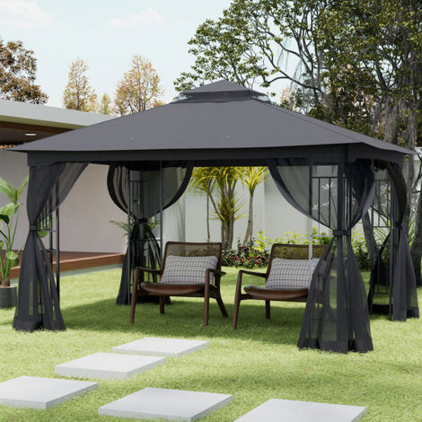 12.96FT W Outdoor Garden Gazebo Shade Canopy