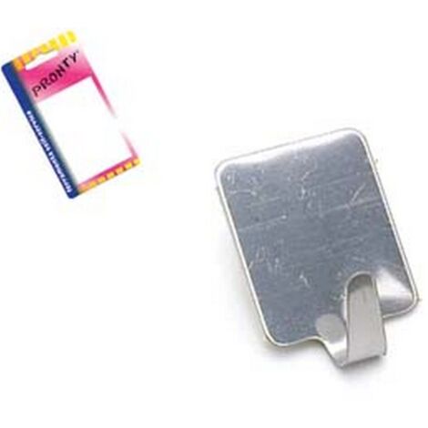 12BL GANCI ADESIVI INOX IN BLISTER - in bl.2 pz.