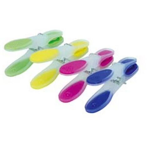 12BL MOLLETTE BIANCHERIA FLOWER SOFT IN PLASTICA CON GRIP MORBIDO - in busta da pz.12