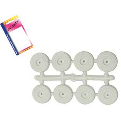 12BL PARACOLPI SOTTOSEDIE BASSI IN PLASTICA BIANCHI -  mm.25x5h., in bl. pz.8