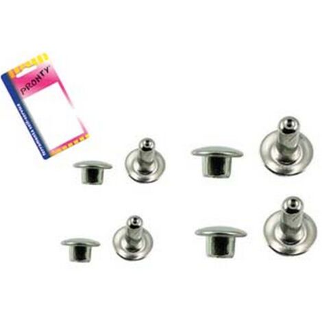 12BL RIVETTI MASCHIO FEMMINA NICHELATI IN BLISTER - 036, in bl.15 pz.