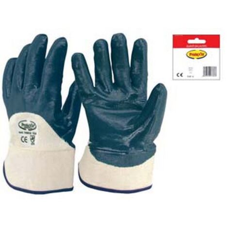 12BLISTER GUANTI DA LAVORO IN TELA PALMO NBR DORSO APERTO - tg.10