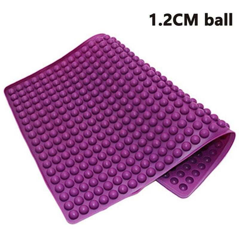 Tumalagia - 1.2cm Round Ball bbq Mat Silicone Mat Placemat Dark Purple