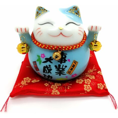 12cm tirelire céramique ondulant chat chat porte-bonheur porte-bonheur Maneki Neko HF17039-4