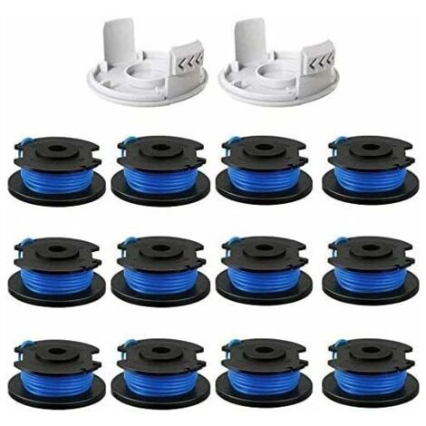 12er-Pack 0,065 Zoll 18 Volt 24 V 40 V Ersatzspulen für Fadentrimmer, kompatibel mit Ryobi One+ Ac14Rl3A 11 Fuß kabelloser Trimmerschnur (14er-Pack)
