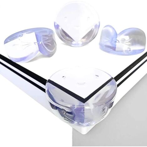 [12er-Pack] Eckenschutz, Canwn Transparenter Baby-Sicherheits-Anti-Schock-Eckenschutz mit abgerundeten Kanten für Tische und alle scharfen Möbel, weicher Eckenschutz mit Res
