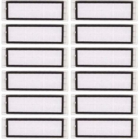 (12er-Pack) Filtro HEPA, compatibile con Roborock S6 Pure, S6 E4, S4 Max, S6 MaxV, S5, S5 Max, S4, E2, E3, E5, E20, E25, E35, S50, S65