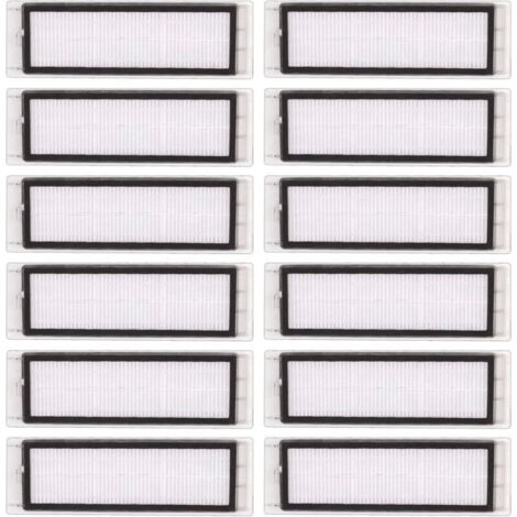 (12er-Pack) HEPA-Filter kompatibel mit Roborock S6 Pure, S6 E4, S4 Max, S6 MaxV, S5, S5 Max, S4 E2, E3, E5, E20, E25, E35, S50, S65