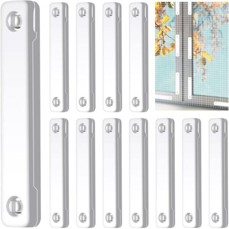 12er-Pack Magnetstreifen für Fliegengittertüren, Fenstermagnete, Magnetclips