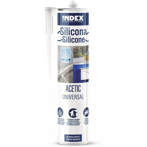 12er Pack - Universeller vielseitiger Essigsilikon 280 ml (Transparent)