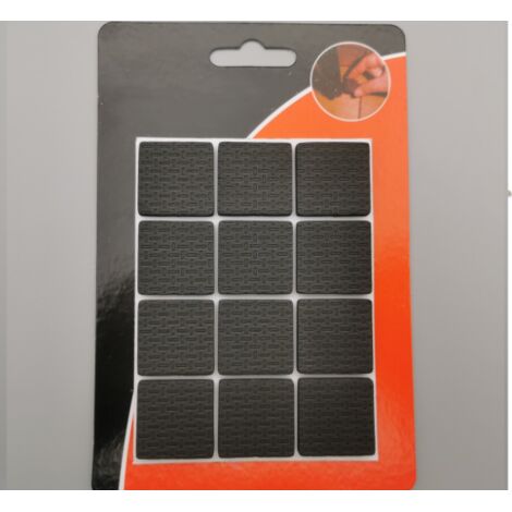 12er-Packung quadratische Matten (2,5 x 2,5 cm) mit einer Dicke von 4 mm, 5 rutschfeste Noppen