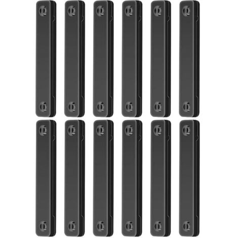 12er Set schwarze magnetische Befestigungen für Mückengitter – bohrfreie Halteklemmen, ideal für Fensterbeschläge und die Nutzung in Wohnungen und Haushalten