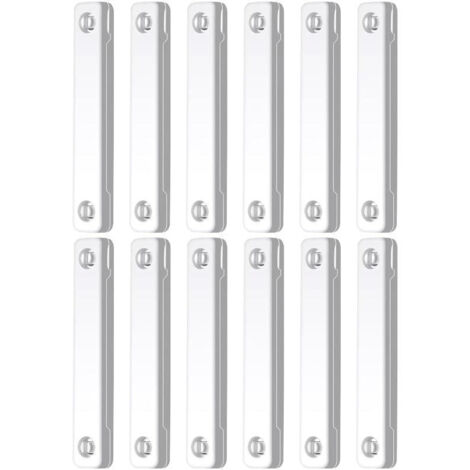 12er Set weiße magnetische Befestigungen für Mückengitter, bohrfreie Halter ideal für Fensterbeschläge und Wohnungen