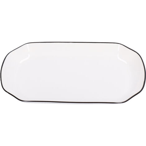 12in Dinner Plate Dish 550ml White Ceramic Noodle Soup Fish Plate Kitchen Tableware for Restaurant