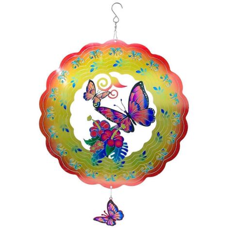 12Inch Butterfly Wind Spinners Outdoor,3D Butterfly Wind Spinner--