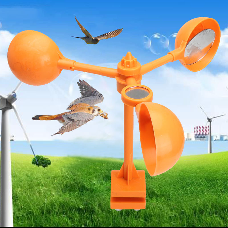 12Inch Windmill Bird Scarer Angle Angle Orange Plastic Wind Tools For Outdoor Hasaki