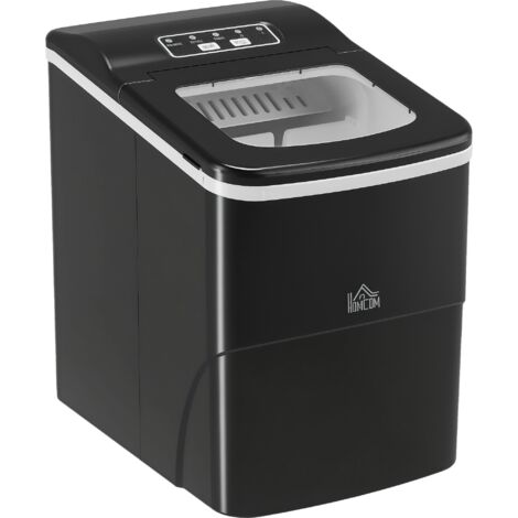 12kg Countertop Ice Cube Machine, with Scoop - Black