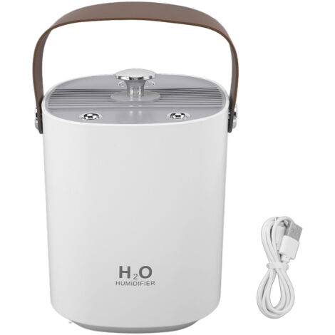 1.2L Double Spray Humidifier with Night Light USB Powered Large Capacity Tabletop Air Humidifier Diffuser for Bedroom Study Office White