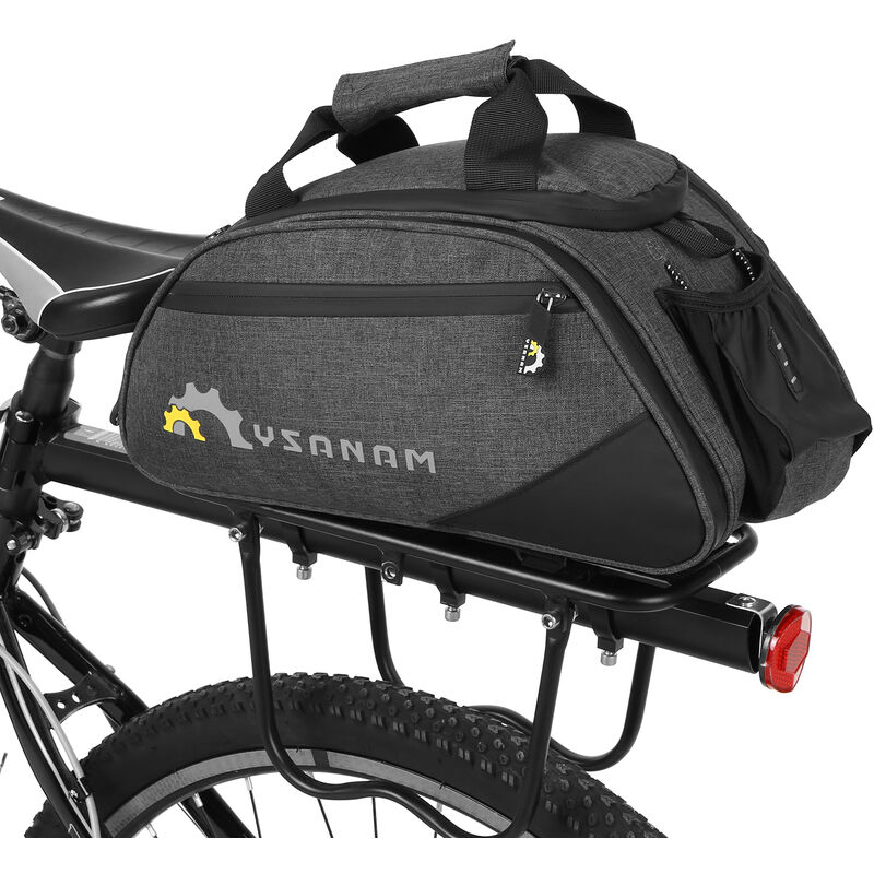 

Ysanam - 12L impermeable bolsa de asiento trasero de bicicleta extensible MTB portabicicletas bolsa de maletero bolsa de almacenamiento de equipaje