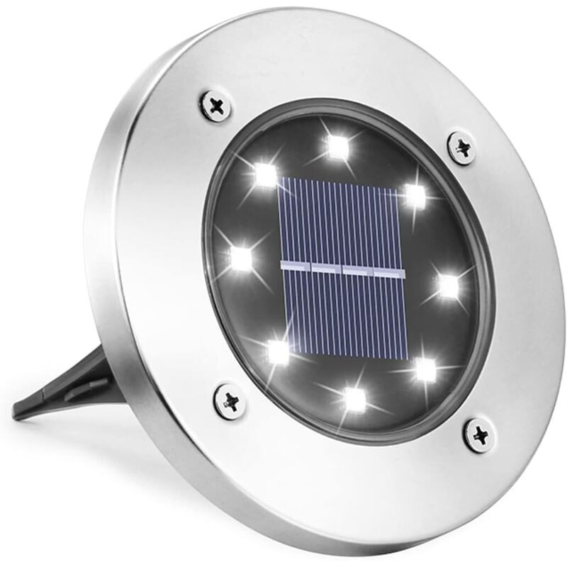 12LED Solar Floor Light jardin extérieur ip65 lumière solaire extérieure imperméable à l'eau froide blanche
