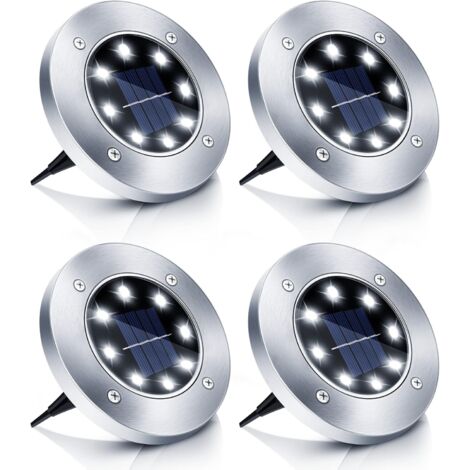 12LED Solar Floor Light jardin extérieur ip65 lumière solaire extérieure imperméable à l'eau froide blanche