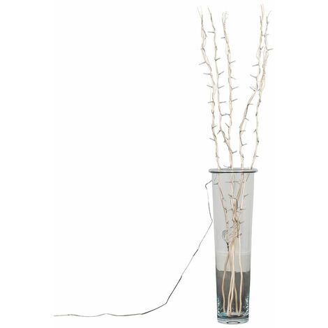 Light Up Willow Twigs Bunch, 80 LED Battery Operated 1.2M Branches 120cm  tall in Cream, Black Brown, Silver Or Gold