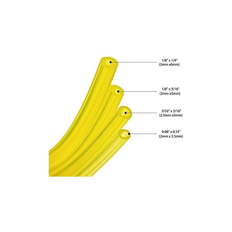1.2m Tuyau Durite d'Essence Tuyau Carburant 3x6mm/3x5mm, 2.5x5mm/2x3.5mm pour Souffleur Coupe-bordure Tronçonneuse Debroussailleuse Poulan Craftman