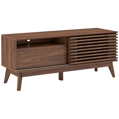 1.2m TV Cabinet - MDF - L40 x W118 x H50 cm - Dark Columbian Walnut