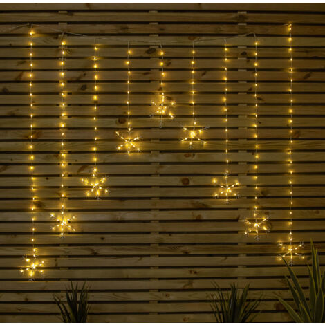 1.2m x 1.2m FlexiBrights Christmas Snowflake Curtain Lights with 267 Warm White LEDs
