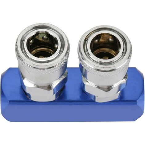 12mm Pneumatic Quick Coupler Connector Female Thread 2/3/4/5 Way Mount for Pneumatic and Air Hose Connections (2 Way)