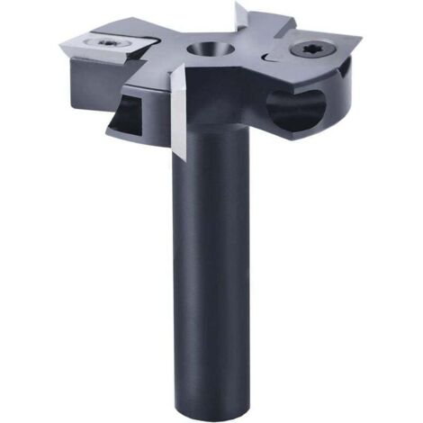 12mm Surface Router Bit, 45mm Shank, Cutting Diameter with 2+2 Inserts, Wood Router Bit, Planer Bit, Surface Finishing Bit