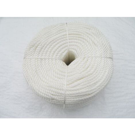 12MM x 220 Metre Coil White 3 Strand Nylon Rope - Boat Marine Yacht Anchor