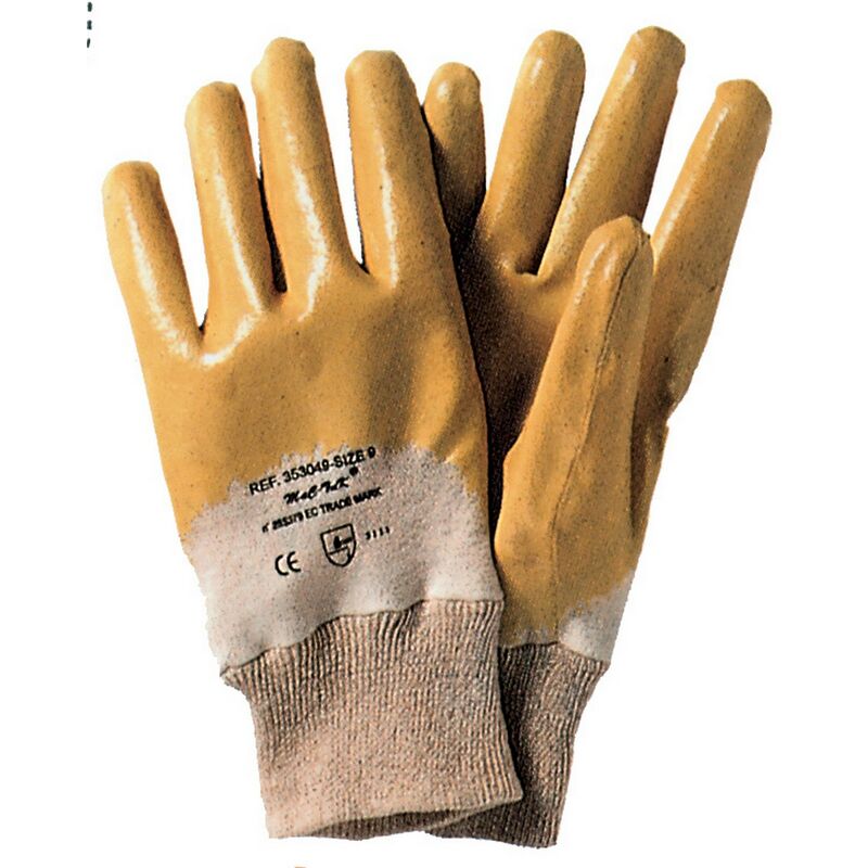 Image of 12PAIA guanti nitrile giallo con dorso aerato e polso in maglia tg. 7 RIF.72160