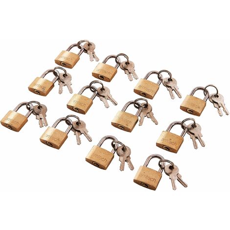 12pc 20mm Brass Padlock - T0790