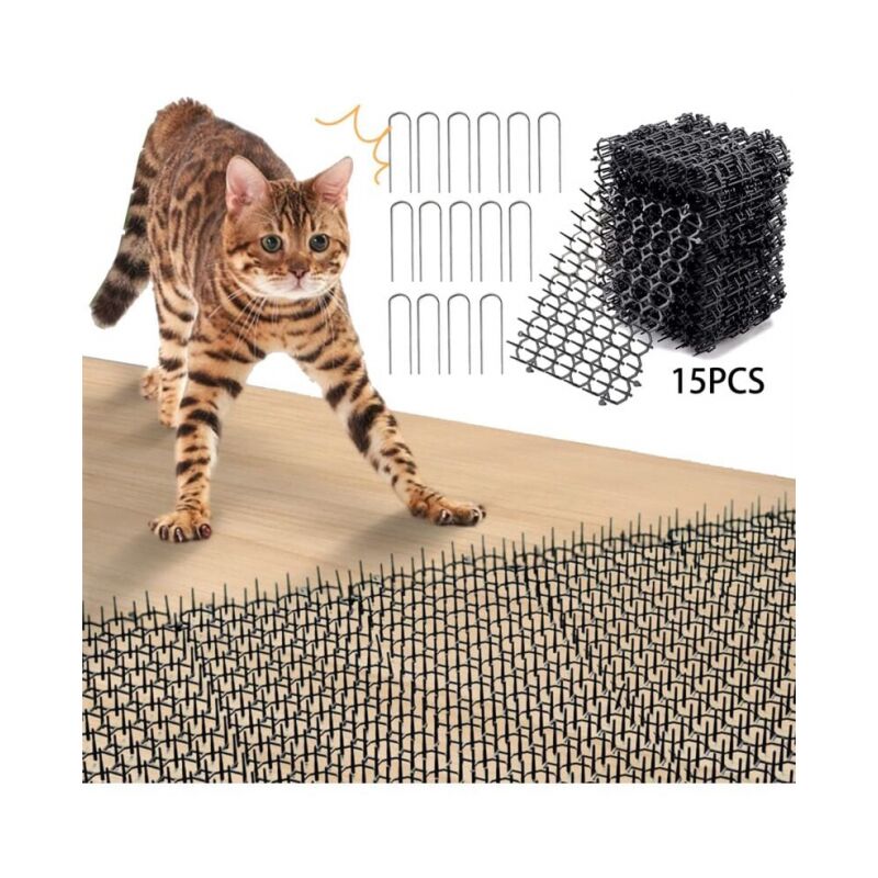 Serbia - 12PC Tapis Anti Chat,Pic Anti Chat, Chien avec Epine,Barriere Anti Chat Exterieur,Tapis Répulsif Chat,Anti Chat Exterieur Puissant,Grille