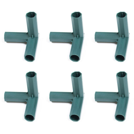 12PCS 16mm Gardening Frame Connector Plastic Greenhouse Frame Connectors for Grape Sunscreen Shed Plant Stakes