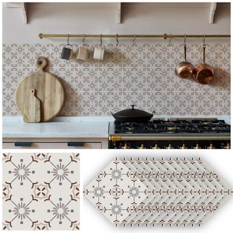 12pcs 20cm Cstickers Carrelage Credence Adhesive Pour Cuisine Stickers Muraux Auto-adhsif Rsistant  L'huile Impermable  L'eau Rutilisable Amovibl