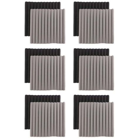 12Pcs Acoustic Foam Board,Studio Wedge Tile,Acoustic 2.5X30X30cm
