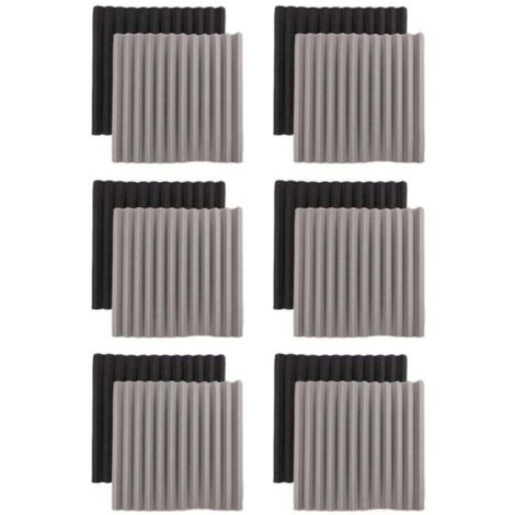 12Pcs Acoustic Foam Board,Studio Wedge Tile,Acoustic 2.5X30X30cm