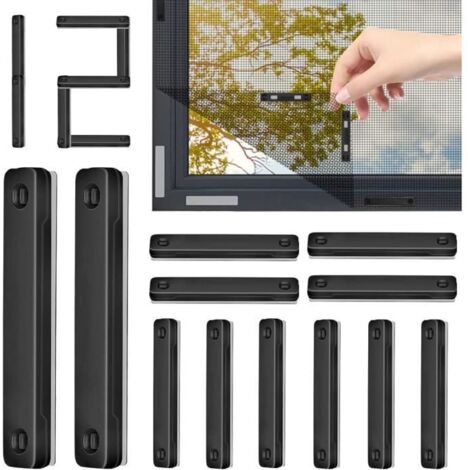 12Pcs Aimant pour Moustiquaire Fenetre Clip d\'écran de Fenêtre Jeux pour Fixation de Moustiquaire de Fenêtre Autocollants Bandes