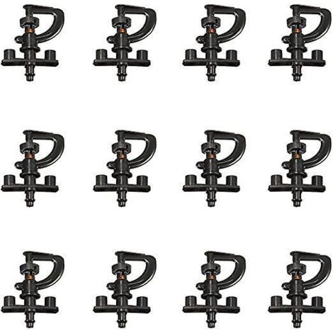 12pcs Arroseur D'irrigation,360 Rotatif G Type Micro Arroseur Buse Jardin Plante D'irrigation Atomisant Procurent