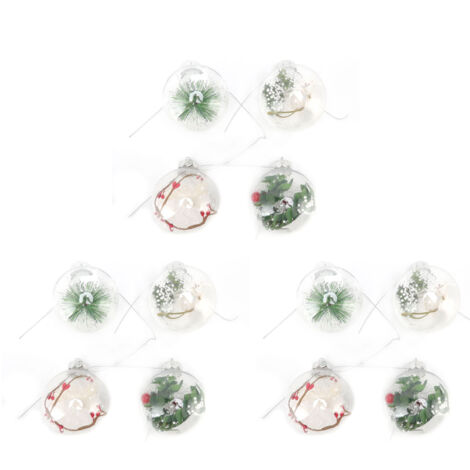 12Pcs Christmas Decoration Ball Innovative Craftsmanship Shatterproof Pet Christmas Decorations for Home Party Decor 6156