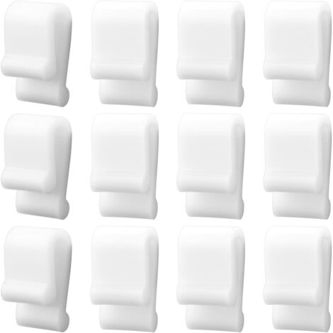 12pcs Clips de Protection pour Couvercle de Four Hollandais, Protection pour Ustensiles de Cuisine Pare-Chocs de Casseroles pour Empiler, et Présenter des Casseroles de Four Hollandais (Blanc)