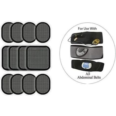 12Pcs Électrode de Ceinture,Compatible avec Abs Series, Électrode de Rechange pour Slendertone Ceintures Musculation Abdo