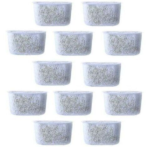 12pcs Filtres à eau à charbon de rechange Filtre non tissé pour cafetières