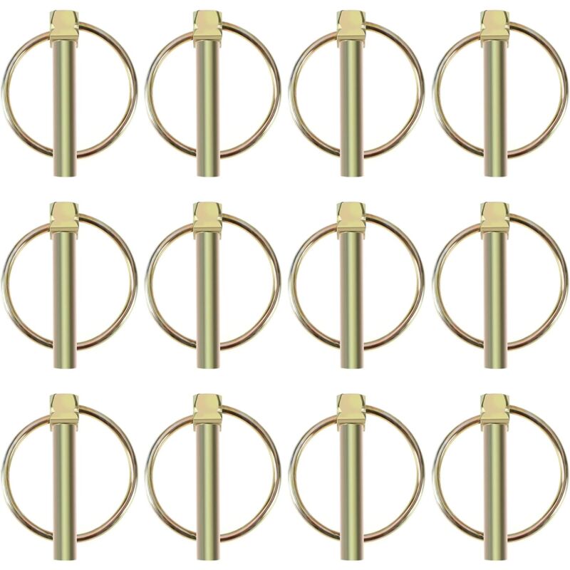 12pcs Goupilles de Verrouillage Remplacement en Acier au Carbone Remorque Multi-fonctionnelle Sécurité Lynch Goupille Accessoires pour Camions à
